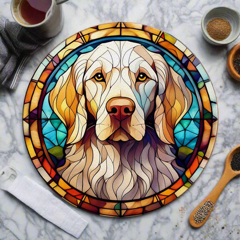 English Setter Glass Suncatcher Worktop Saver